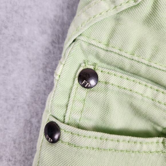 Free People Jeans Womens Size 25 Mint Green Zippered Ankle - Picture 7 of 16